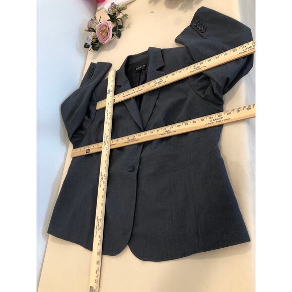 Jones New York Collection Stretch Women's Plus 22W Gray  Classic Single Button - Picture 8 of 10